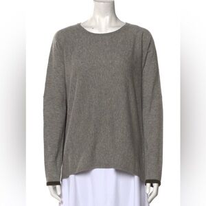 Vince 100% Cashmere Grey and Black Crewneck Sweater Size Large